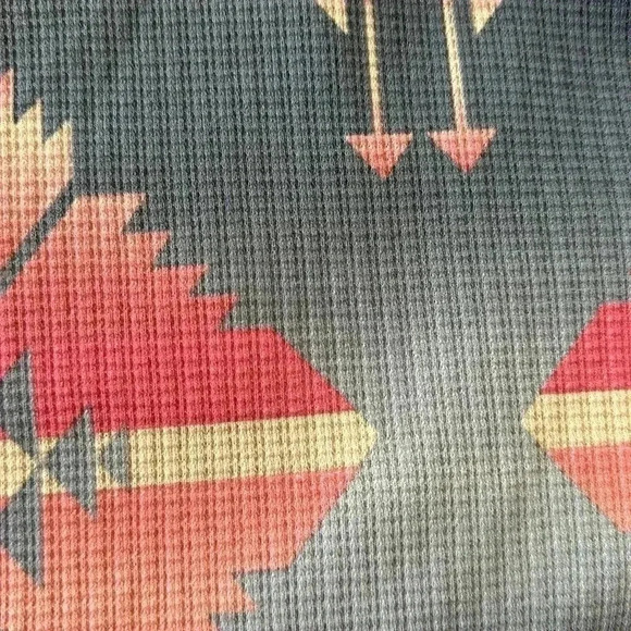 Chaps Women’s Long Sleeve Pullover Lightweight Western Aztec Thermal Hoodie Med‎ - Picture 5 of 10